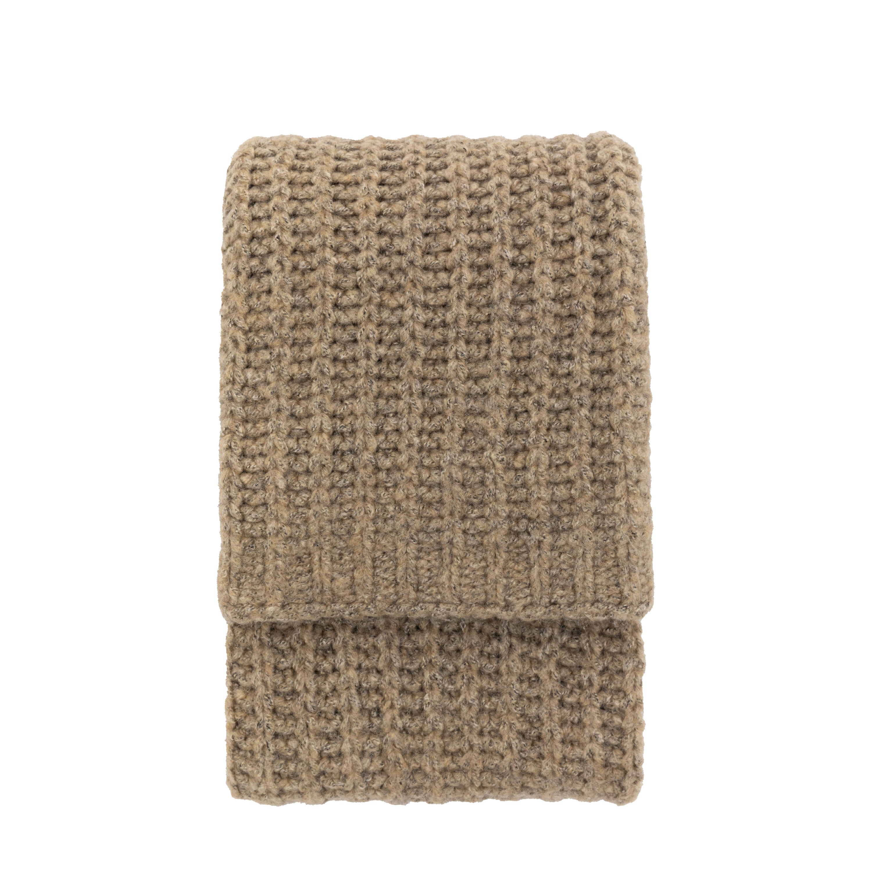 Luxury Melange Knit Oatmeal Throw